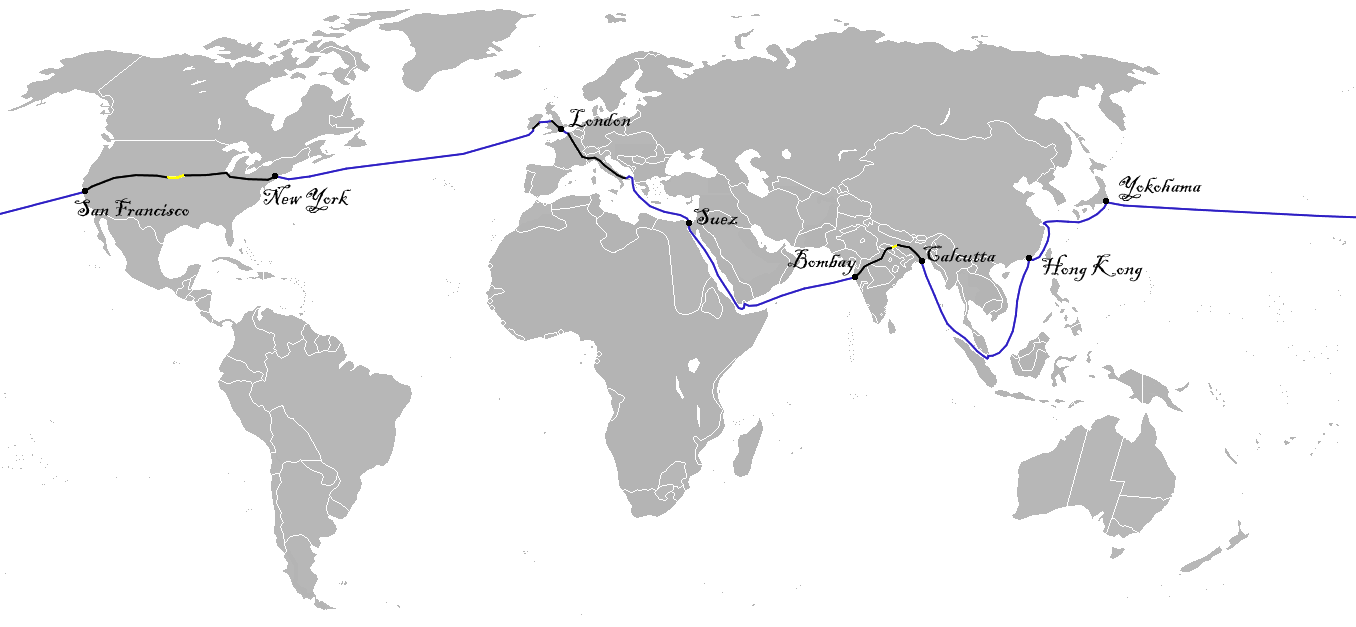 Fogg's trip around the world